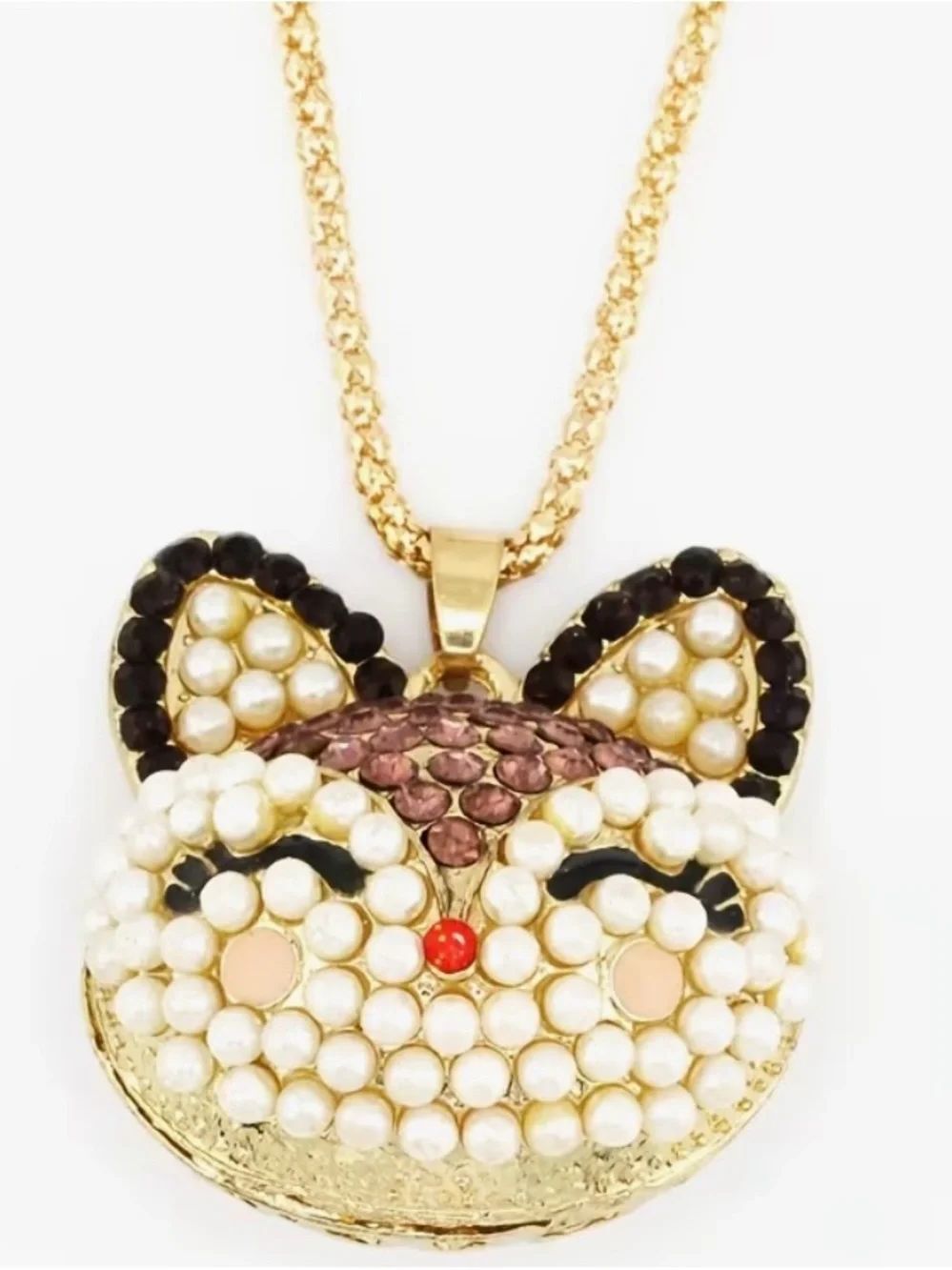 🦊 Betsey Johnson colorful fox pendant necklace 🦊